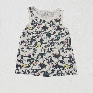 Kids Star Pattern Tank Top - Black and White